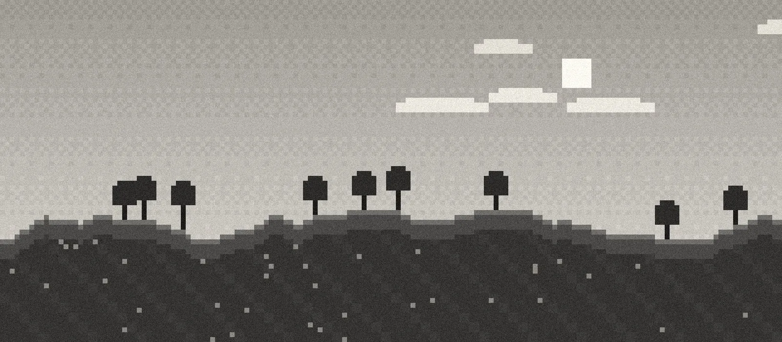 Glint art: a pixel landscape without shaders